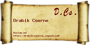 Drabik Cserne névjegykártya